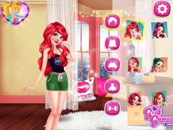 Game for baby girl Dress Up Fantasy Ariel and Elsa Instagram Stars#2 