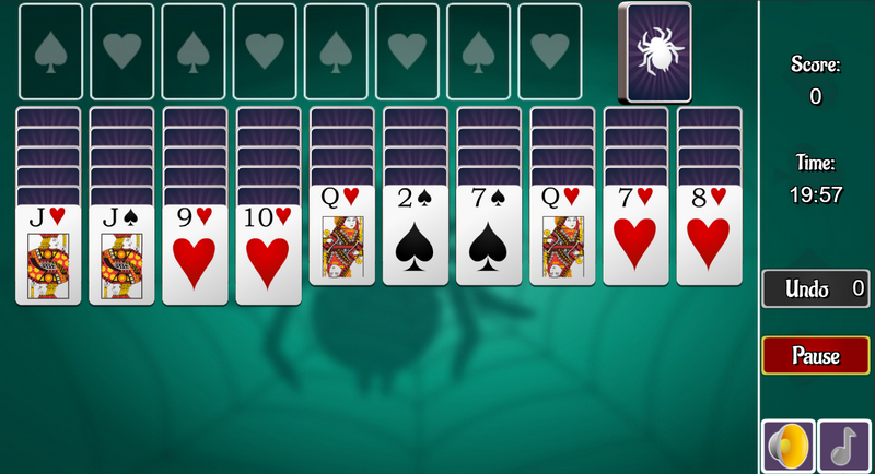 spider solitaire game full screen