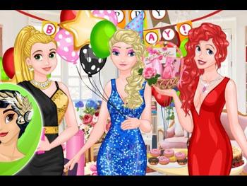 Frosty Princess Party Surprise (Принцессы Диснея: вечеринка сюрприз для Эльзы) - прохождение игры 