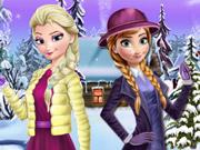 Elsa And Anna Winter Dress Up