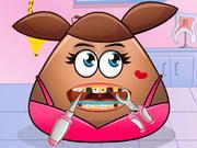 Pou Girl Tooth Problems