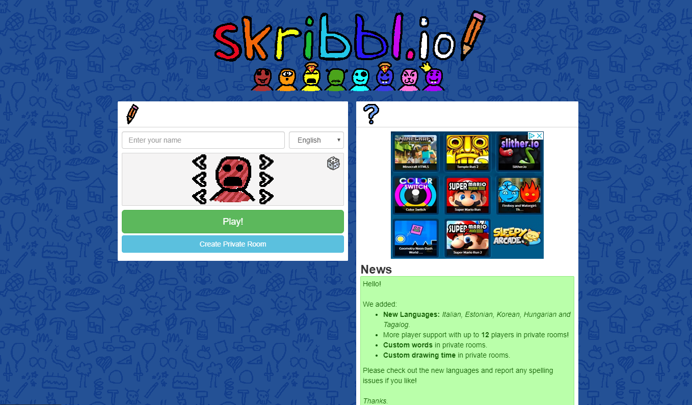 Play Scribble Skribbl io - Guess It Online for Free on PC & Mobile