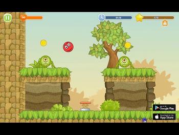 Red Bounce Ball 5 (All Levels 3 Stars) 