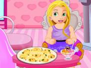 Rapunzel Cooking Pizza For Baby