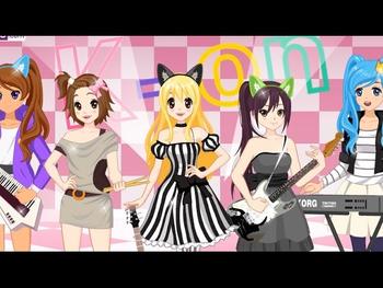 K-On Dress Up: outfit for the band dress up game 