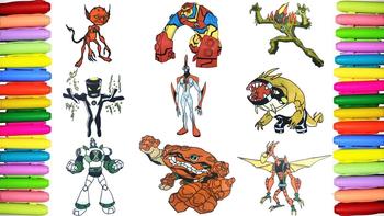 Ben 10 Aliens Coloring Book Episode 3 