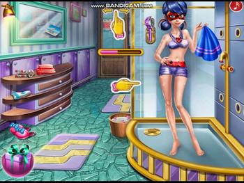 DOTTED GIRL SAUNA FLIRTING 