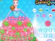 Frozen Princess Gown Cake Decor