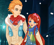 Snow Night Couple Dress Up