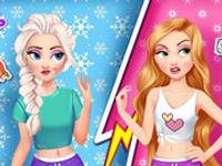 Elsa And Rapunzel Princess Rivalry