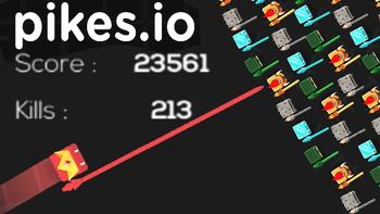 Pikes.io WORLD RECORD!! 213 kills!! 23,000+ score!! | NEW .io game (Like rusher.io)!! | Pikes.io 