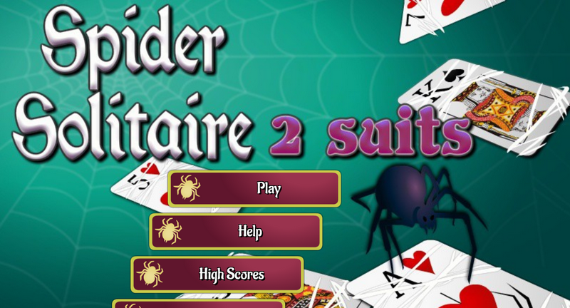 play spider solitaire 2 suits