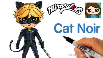 How to Draw Cat Noir Easy | Miraculous Ladybug 