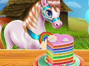 Pony Cooking Rainbow Cake Game - Play Pony Cooking Rainbow Cake Online ...