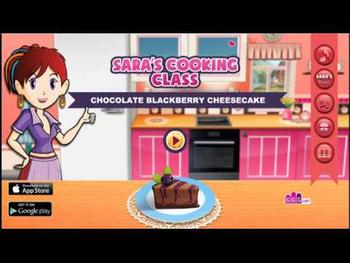 Sara's Cooking Class | Making A Dark Chocolate Blackberry Cheesecake | Funny Cooking Kids Games 