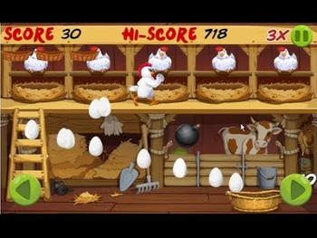 Angry chicken egg madness hd collecting game madness mode score 1499 