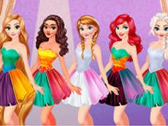 Disney Princesses Rainbow Dresses